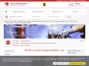 Cover: Stoffe und ihre Eigenschaften — Landesbildungsserver Baden-Württemberg