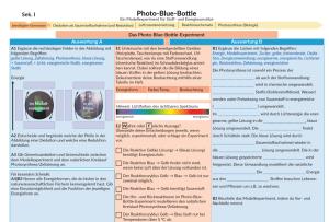 Cover: Unterrichtsidee zum Photo-Blue-Bottle-Experiment