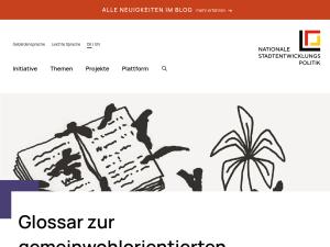 Cover: Gemeinwohlorientierten Stadtentwicklung - Glossar