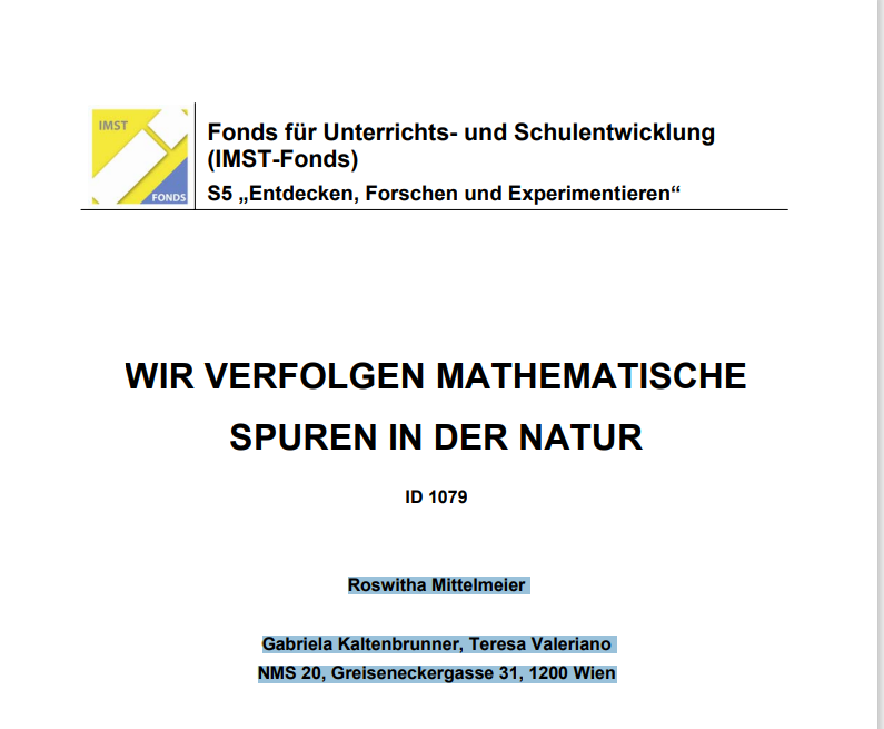 Cover: Mathematische Spuren in der Natur