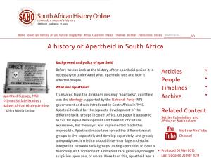 Cover: A history of Apartheid in South Africa | South African History Online