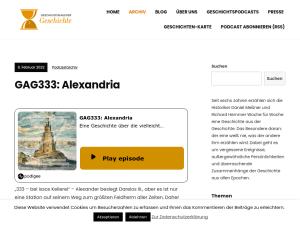 Cover: GAG333: Alexandria - Geschichten aus der Geschichte