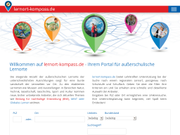Cover: lernort-kompass.de – außerschulische Lernorte finden und registrieren