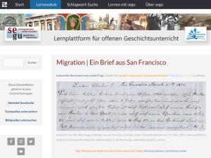 Cover: Migration in die USA - Brief aus San Francisco