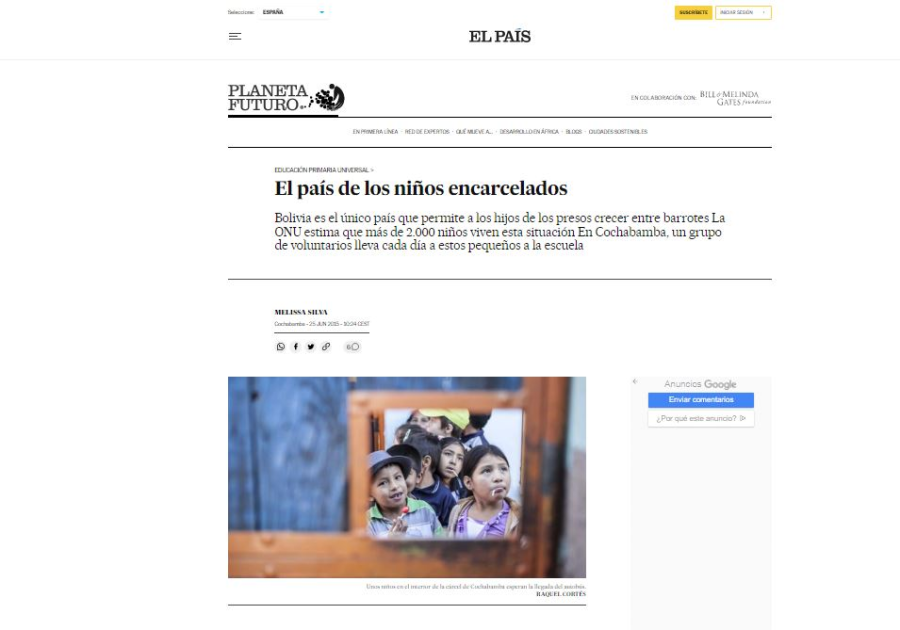 Cover: Niños encarcelados | Bolivia