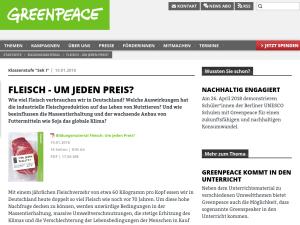 Cover: Fleisch - Um jeden Preis? | Greenpeace