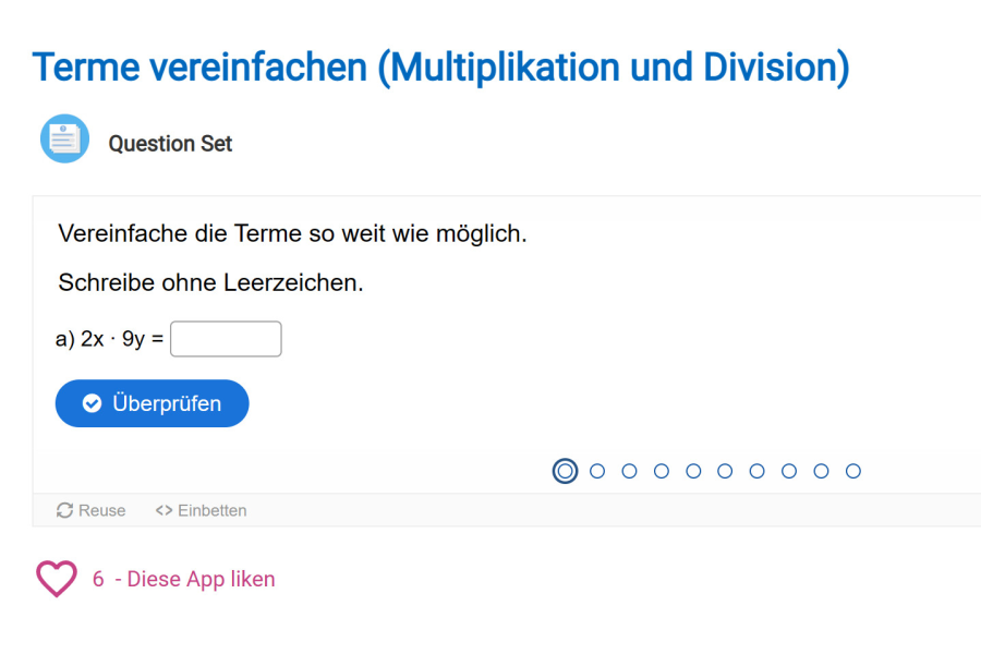Cover: Terme vereinfachen (Multiplikation und Division) | ZUM-Apps