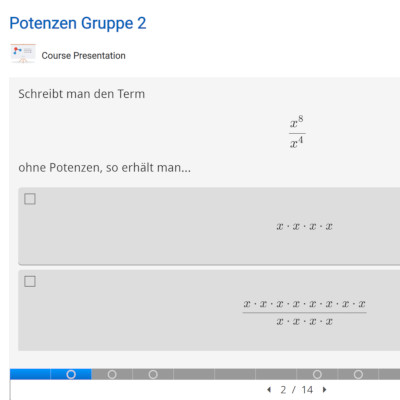 Cover: Potenzen Gruppe 2 | ZUM-Apps
