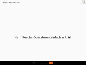 Cover: Hermitesche Operatoren