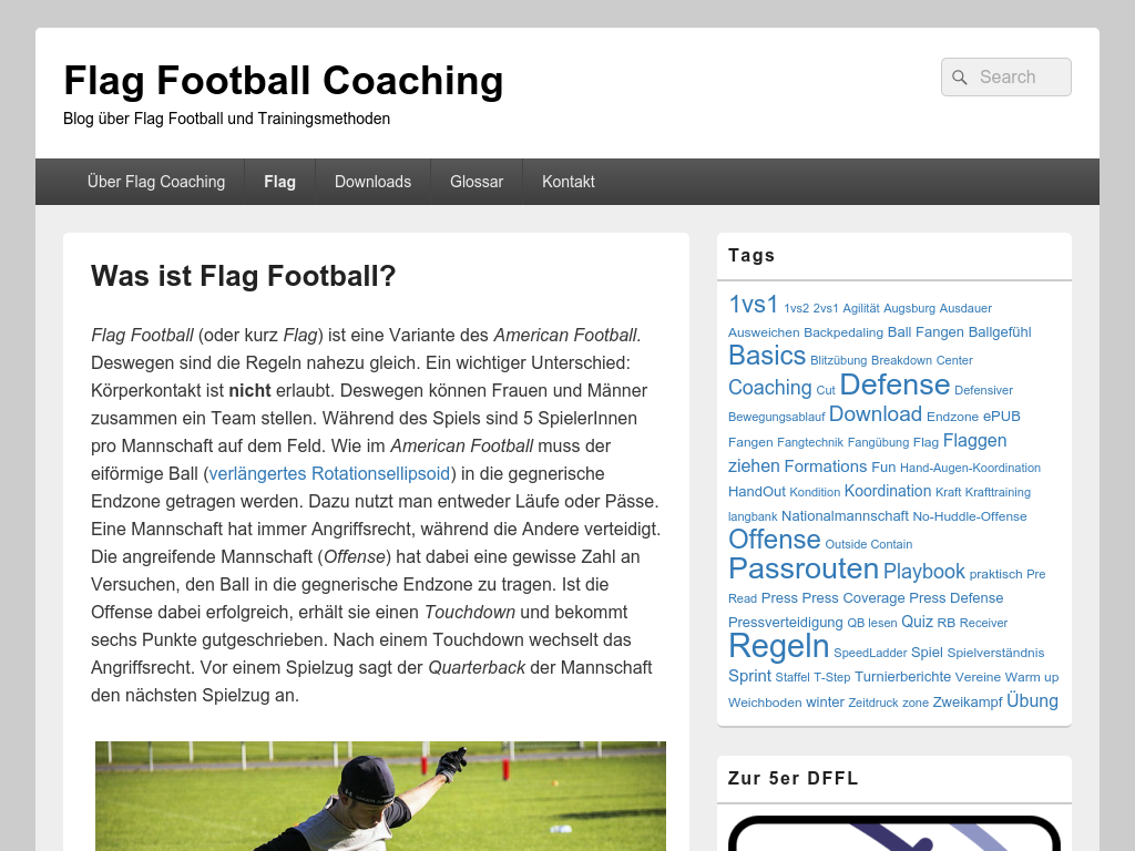 Cover: Was ist Flag Football? – Flag Football Coaching