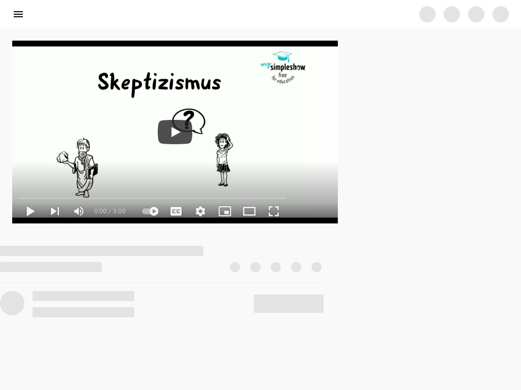 Cover: Ethik Philosophie: Skeptizismus - Ist Wissen unmöglich? - YouTube