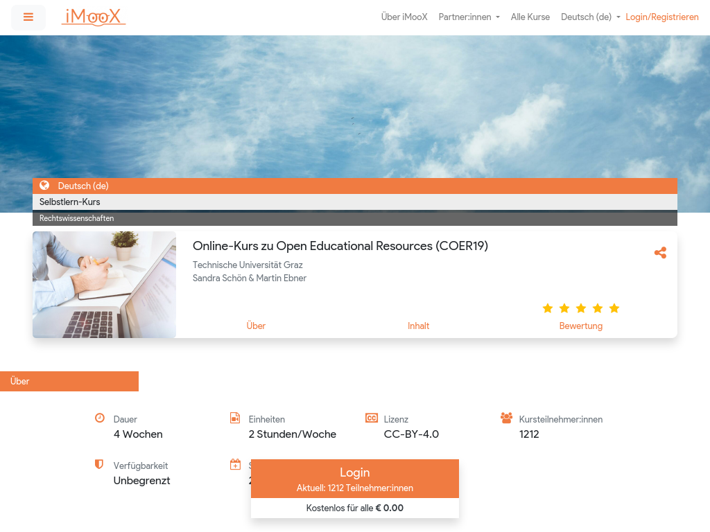 Cover: Online-Kurs zu Open Educational Resources (COER19)