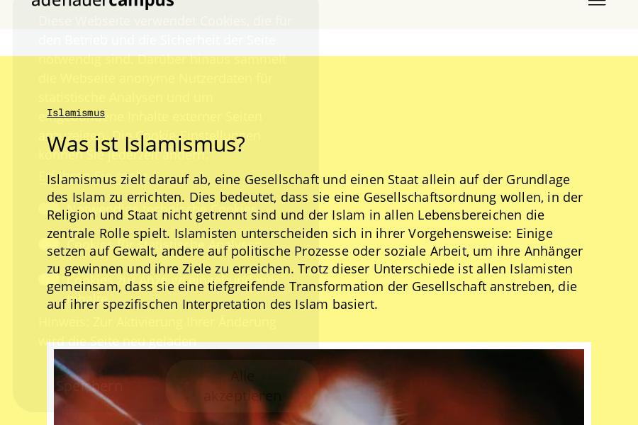 Cover: Unterrichtsmodul zum Thema Islamismus