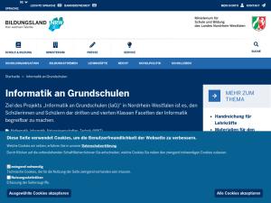 Cover: Informatik an Grundschulen | Bildungsportal NRW