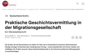 Cover: Praktische Geschichtsvermittlung in der Migrationsgesellschaft