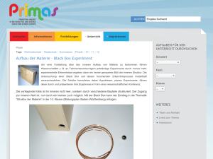Cover: Aufbau der Materie - Black Box Experiment - PRIMAS - Deutschland