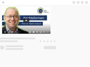 Cover: Rechtsformen - Prof. Dr. Martin Gersch - YouTube
