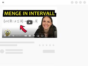 Cover: INTERVALL Mathe – Menge als Intervall schreiben, Intervalle Klammern - YouTube