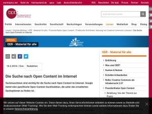 Cover: Die Suche nach Open Content im Internet