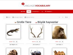 Cover: Türkisch Wortschatz - große Tiere