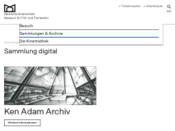 Cover: Sammlung digital | Deutsche Kinemathek