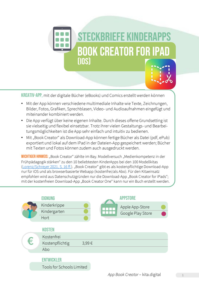 Cover: Book Creator for iPad (iOS)