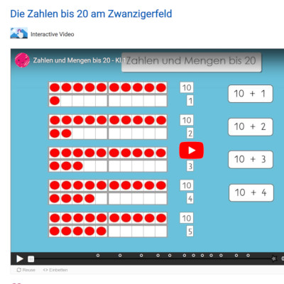 Cover: Die Zahlen bis 20 am Zwanzigerfeld | ZUM-Apps