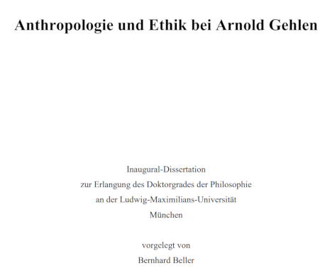 Cover: Anthropologie und Ethik bei Arnold Gehlen