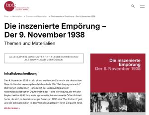 Cover: Die inszenierte Empörung - Der 9. November 1938  | Themen und Materialien | bpb