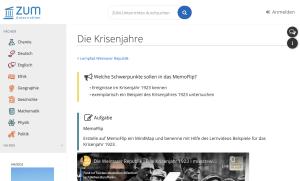 Cover: Lernpfad Weimarer Republik / Die Krisenjahre - ZUM-Unterrichten