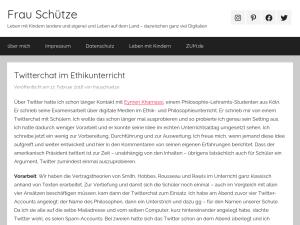 Cover: Twitterchat im Ethikunterricht – Frau Schütze