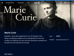 Cover: Marie Curie - Videos der Sendung | ARD Mediathek