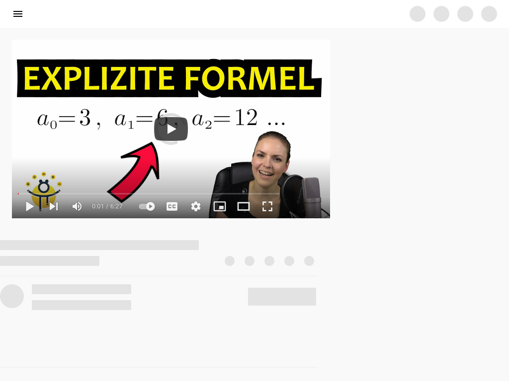 Cover: EXPLIZITE Formel aufstellen – Folge bestimmen - YouTube