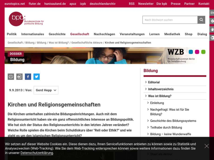 Cover: Kirchen und Religionsgemeinschaften