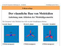 Cover: Der räumliche Bau von Molekülen. Anleitung zum Ableiten der Molekülgeometrie