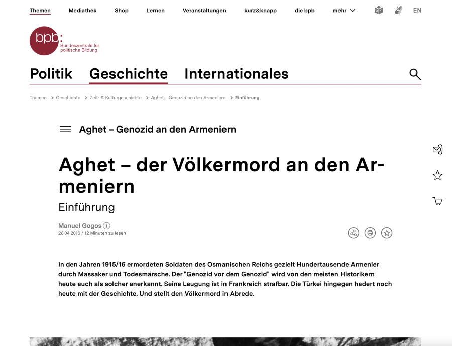 Cover: Aghet – der Völkermord an den Armeniern 