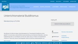 Cover: Unterrichtsmaterial Buddhismus