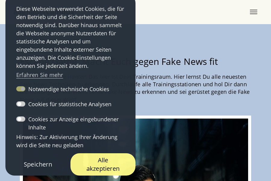 Cover: Digitaler Escape Room zum Thema Fake News