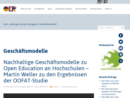 Cover: Geschäftsmodelle Archive | OERinfo – Informationsstelle OER