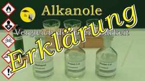 Cover: Erklärung zur Brennbarkeit der Alkanole