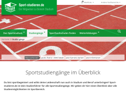 Cover: Alle Sportstudiengänge - Alle Infos 