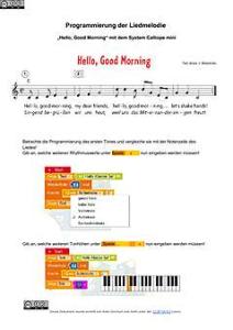 Cover: Programmierung der Melodie „Hello, Good Morning“ mit Calliope mini