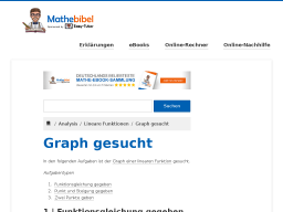 Cover: Lineare Funktionen | Graph gesucht - Mathebibel.de