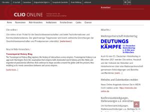 Cover: Clio-online - Fachportal Geschichte & Geschichtswissenschaft