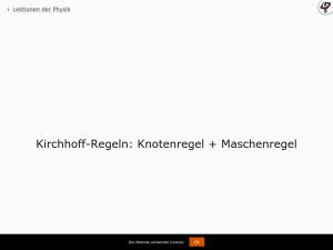 Cover: Kirchhoff-Regeln: Knoten- und Maschenregel