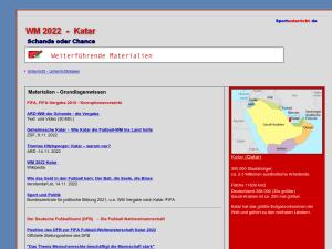 Cover: Unterrichtsmaterialien zur WM 2022 Katar (Qatar)