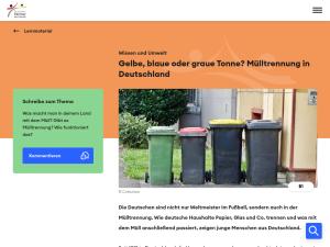 Cover: Gelbe, blaue oder graue Tonne?  | Mülltrennung in Deutschland