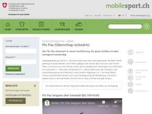 Cover: Turnen/Geräteturnen – Boden: Flic Flac (Überschlag rückwärts) » mobilesport.ch