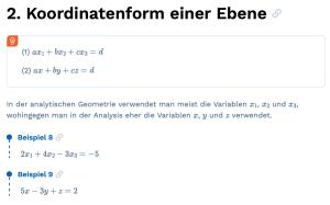 Cover: Parameterform in Koordinatenform | Mathebibel