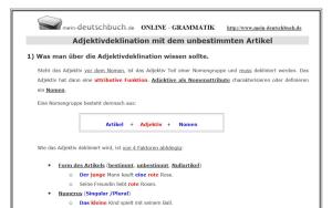 Cover: Adjektivdeklination mit dem unbestimmten Artikel | Erklärung